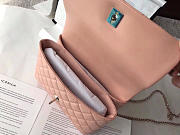 Colestore Chanel Flap Bag With Top Handle Pink 21 cm - 2