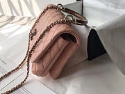 Colestore Chanel Flap Bag With Top Handle Pink 21 cm - 4