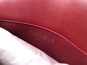 Colestore Chanel Flap Bag With Top Handle Wine Red 21 cm - 3