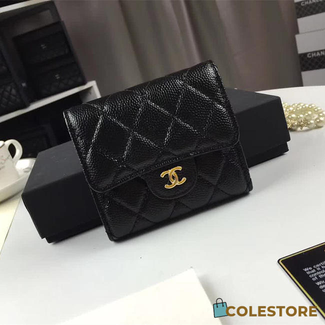 cChanel Purse Clutch Caviar Gold Buckle 10218184 - 1