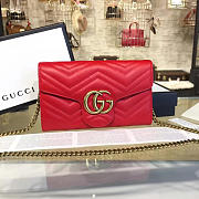 Gucci Gg Marmont Matelassé Mini Bag In Red - 1