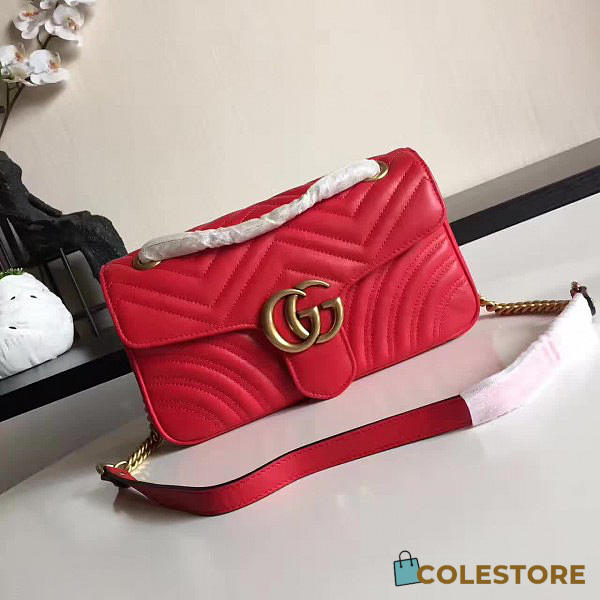 Colestore Gucci Marmont small matelassé shoulder bag style ‎443497 26cmx15cmx7cm  - 1
