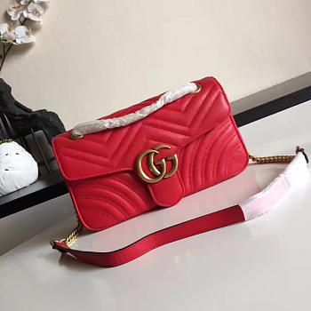 Colestore Gucci Marmont small matelassé shoulder bag style ‎443497 26cmx15cmx7cm 