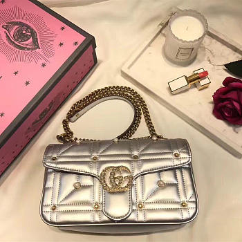 gucci marmont bag silver CohotBag 2641