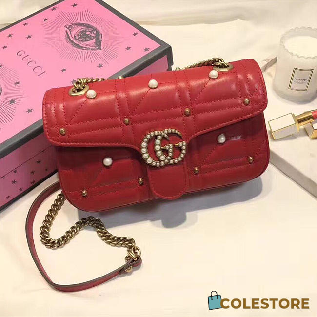 gucci marmont bag red CohotBag 2640 - 1