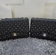 Chanel Caviar Leather Flap Bag With Gold/Silver Hardware Black 33cm  - 1