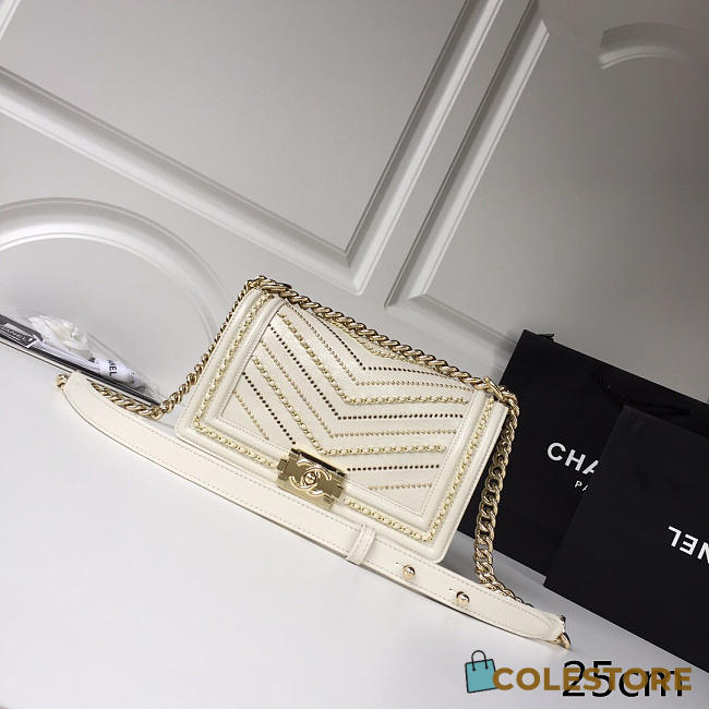 Chanel Wrinkled Calfskin White Gold Hardware - 1