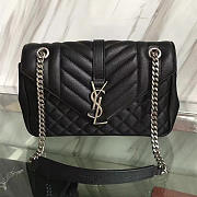 YSL Envelope Medium Bag Black - 1