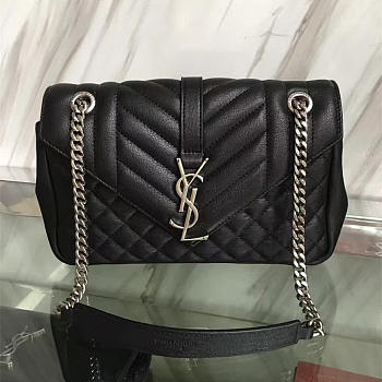 YSL Envelope Medium Bag Black