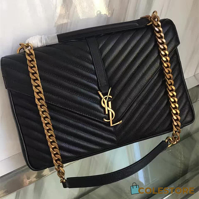 YSL Monogram College Black Gold 5104 - 1