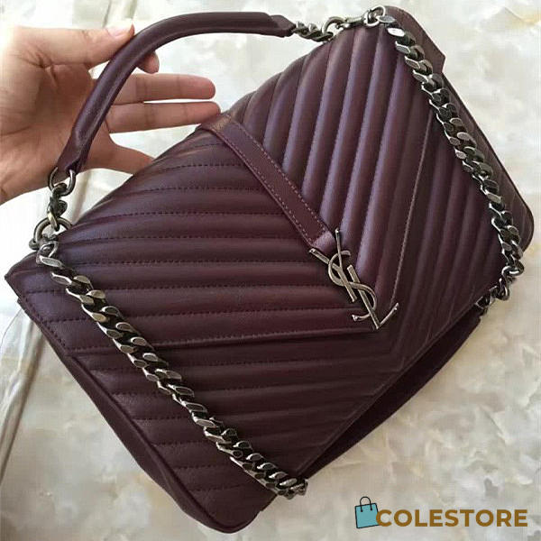 YSL Monogram College Wine Red 4798 - 1