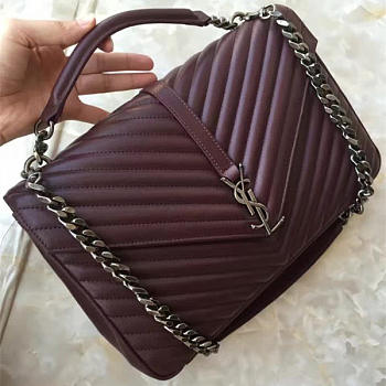 YSL Monogram College Wine Red 4798