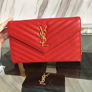 YSL Gold Monogram College Red 5081 - 1