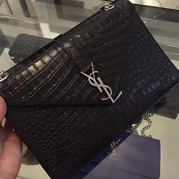 YSL Monogram College Embossed Leather Bag 5074