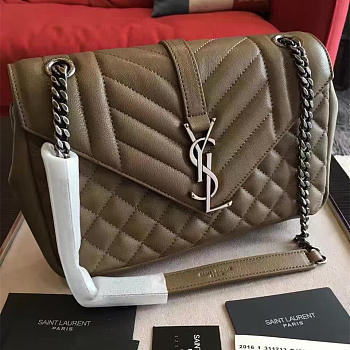 YSL Envelop Satchel Brown 5123