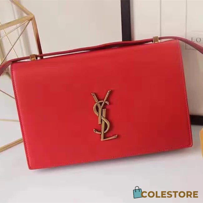 YSL Monogramme Shoulder Bag Red 4859 - 1