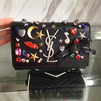 YSL Monogramme Shoulder Bag Black 4862