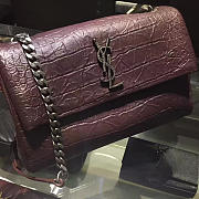 YSL Medium West Hollywood Bag Wine - 1