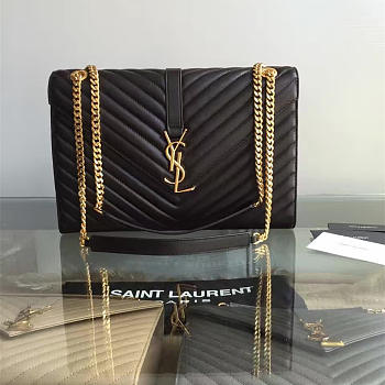 YSL Gold Monogram College Black 5078