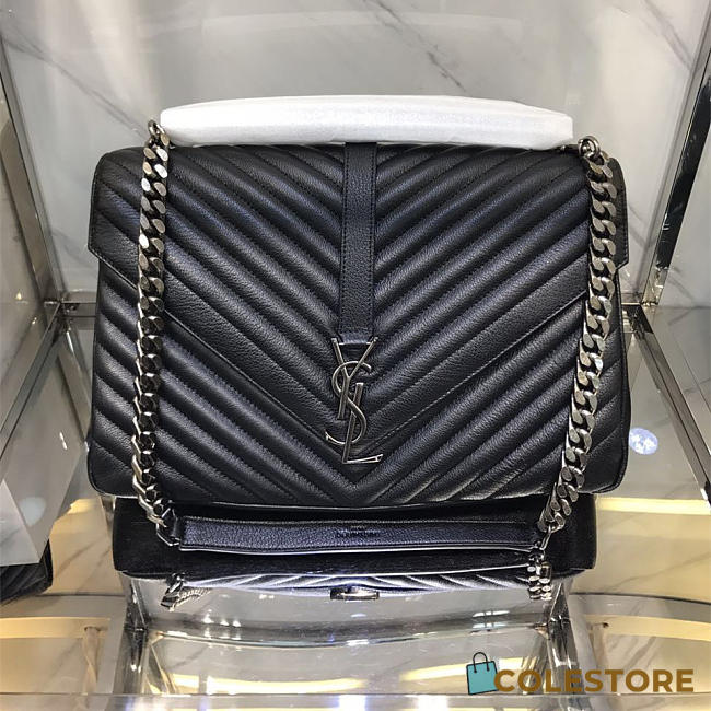 YSL Monogram College Large Black 5097 - 1