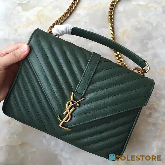 YSL Gold Monogram College Green 5111 - 1