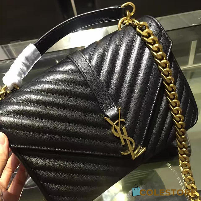 YSL Gold Monogram College Black 5093 - 1