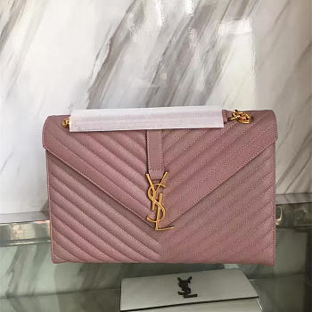 Ysl Gold Monogram College Pink 5086