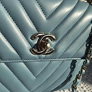 Chanel Top Handle Bag Trendy CC Chervon In Blue Size 25 cm - 4