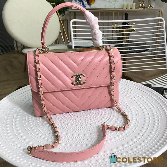 Chanel Top Handle Bag Trendy CC Chervon Size 25 cm - 1