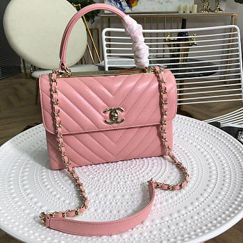 Chanel Top Handle Bag Trendy CC Chervon Size 25 cm