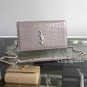 YSL Monogram Kate In Shiny Crocodile-Embossed Leather 5036 - 1