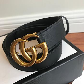 gucci original single classic belt black