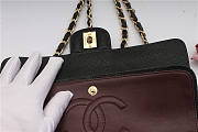 Chanel Caviar Lambskin Leather Flap Bag Black Gold 25cm - 5