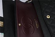 Chanel Caviar Lambskin Leather Flap Bag Black Gold 25cm - 6