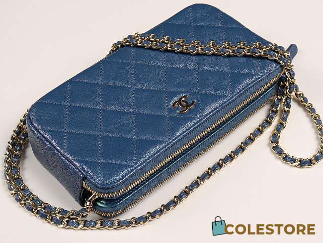 Chanel 2019 New Chain Bag Bark Blue - 1