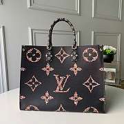 Louis Vuitton Monogram Giant Onthego Tote Bag Black And White - 1