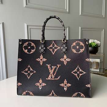 Louis Vuitton Monogram Giant Onthego Tote Bag Black And White