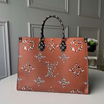 Louis Vuitton Monogram Giant On The Go Tote Bag Black And Khaki