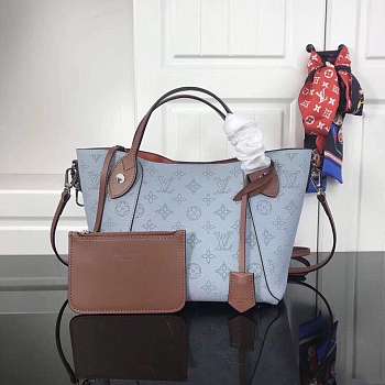 Louis Vuitton Calf Leather Tote Blue 34cm 