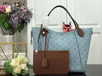 Louis Vuitton Calf Leather Tote Blue 46cm