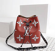 Louis Vuitton Trendy Bucket Bag Brown Red and Dark Blue M44021  - 1