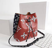 Louis Vuitton Trendy Bucket Bag Brown Red and Dark Blue M44021  - 2