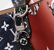 Louis Vuitton Trendy Bucket Bag Brown Red and Dark Blue M44021  - 5