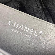Chanel Classic Grey Caviar Leather Sliver&Gold Hardware 20cm Gray - 2