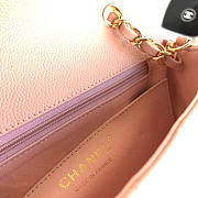 Chanel Classic Flap Bag Caviar Leather Sliver&Gold Hardware 20cm Pink - 5