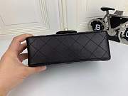 Chanel Caviar Lambskin Leather Flap Bag Black Gold/Silver 20cm - 3