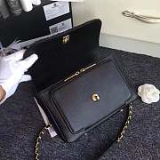 Chanel Leather Flap Bag Black Length 23cm Gold - 3