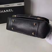Chanel Flap Bag With Top Handle Grained Calfskin & Gold-Tone Metal Black - 5