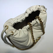 Gucci White Gg Marmont Gold Vuckle Leather - 5