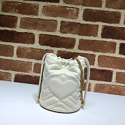 Gucci White Gg Marmont Gold Vuckle Leather - 2